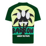 Barrow Kids T-Shirt Verde con Stampa Retro Palms per Bambini