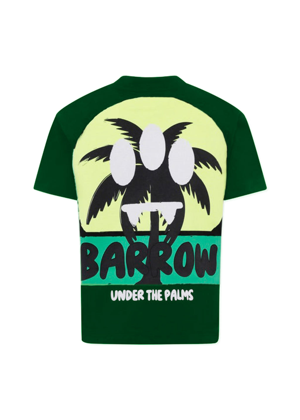 Barrow Kids T-Shirt Verde con Stampa Retro Palms per Bambini