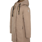 SUNS Kids Giubbotto Lungo Beige con Cappuccio Regolabile per Bambine