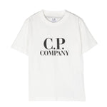 C.P. Company Kids T-shirt Bianca con Stampa per Bambini (fronte)