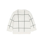 Calvin Klein Kids Felpa Girocollo Avorio a Righe per Neonati (retro)