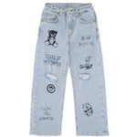 Barrow Kids Denim Jeans Classico con Stampe per Bambini