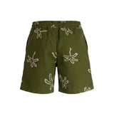Daniele Alessandrini Kids Short Verde Militare con Ricami per Bambini