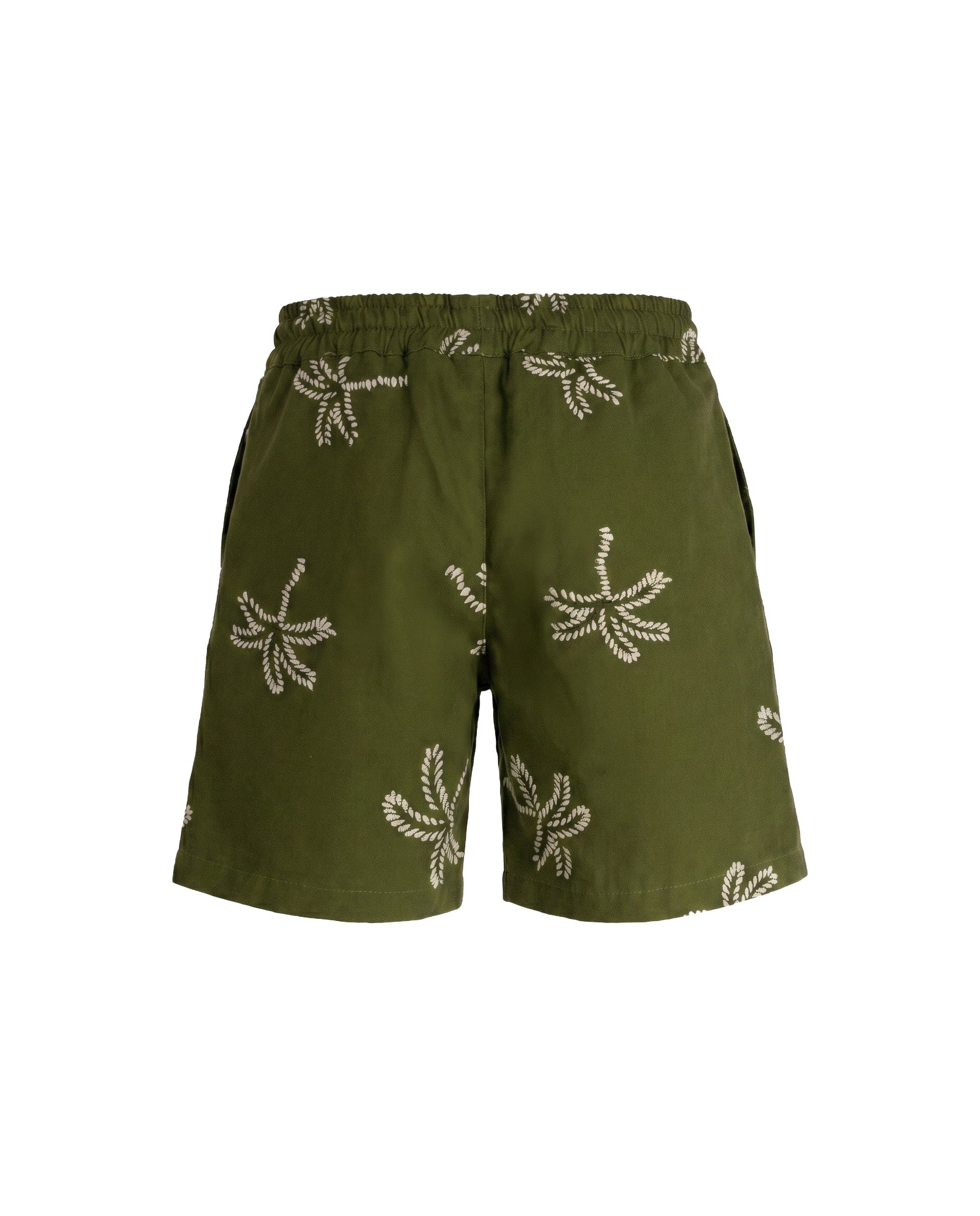 Daniele Alessandrini Kids Short Verde Militare con Ricami per Bambini