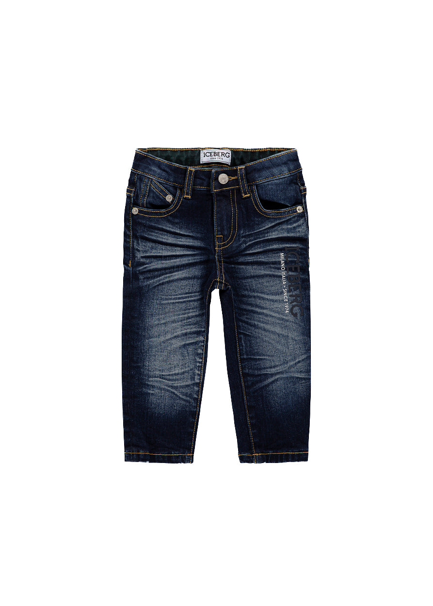 Iceberg Kids Jeans Denim Blu per Neonati