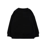 Moschino Kids Felpa Nera a Maniche Lunghe con Stampa Teddy Bear e Logo per Neonati