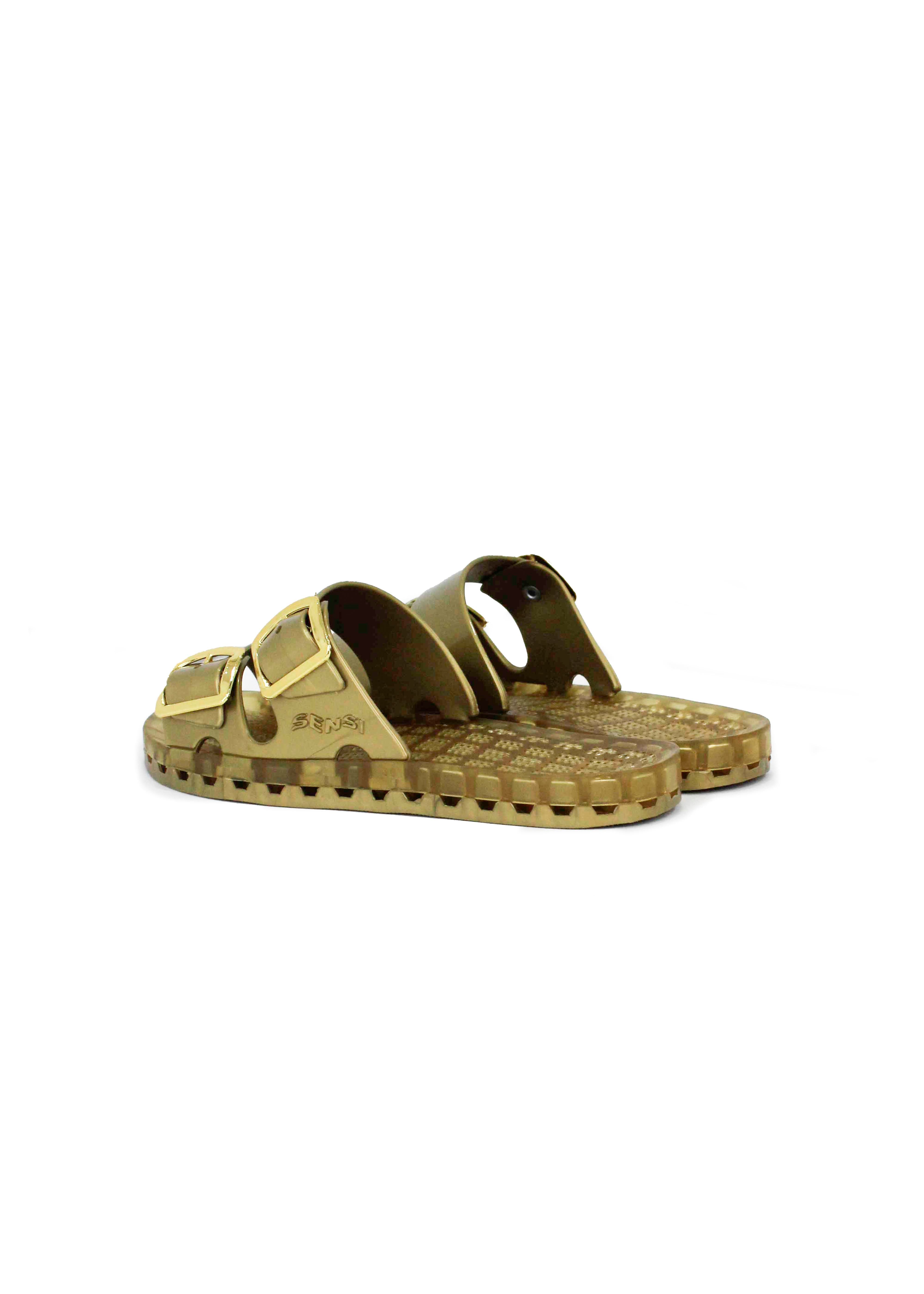 Sensi Kids Flamingo Sandalo Oro Doppia Fascia per Bambine