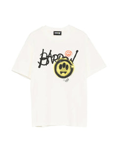 Barrow Kids T-Shirt Crema con Stampa Logo per Bambini