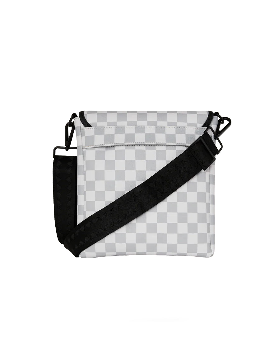 Sprayground Kids Borsa con Traccolla Bianca con Logo Shark per Bambini