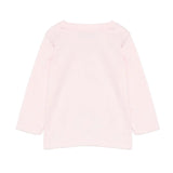 Moschino Kids Maglia Rosa a Maniche Lunghe con Stampa Teddy Bear e Logo per Neonate