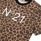 N°21 Kids T-shirt Maculata con Stampa per Bambine (dettaglio)