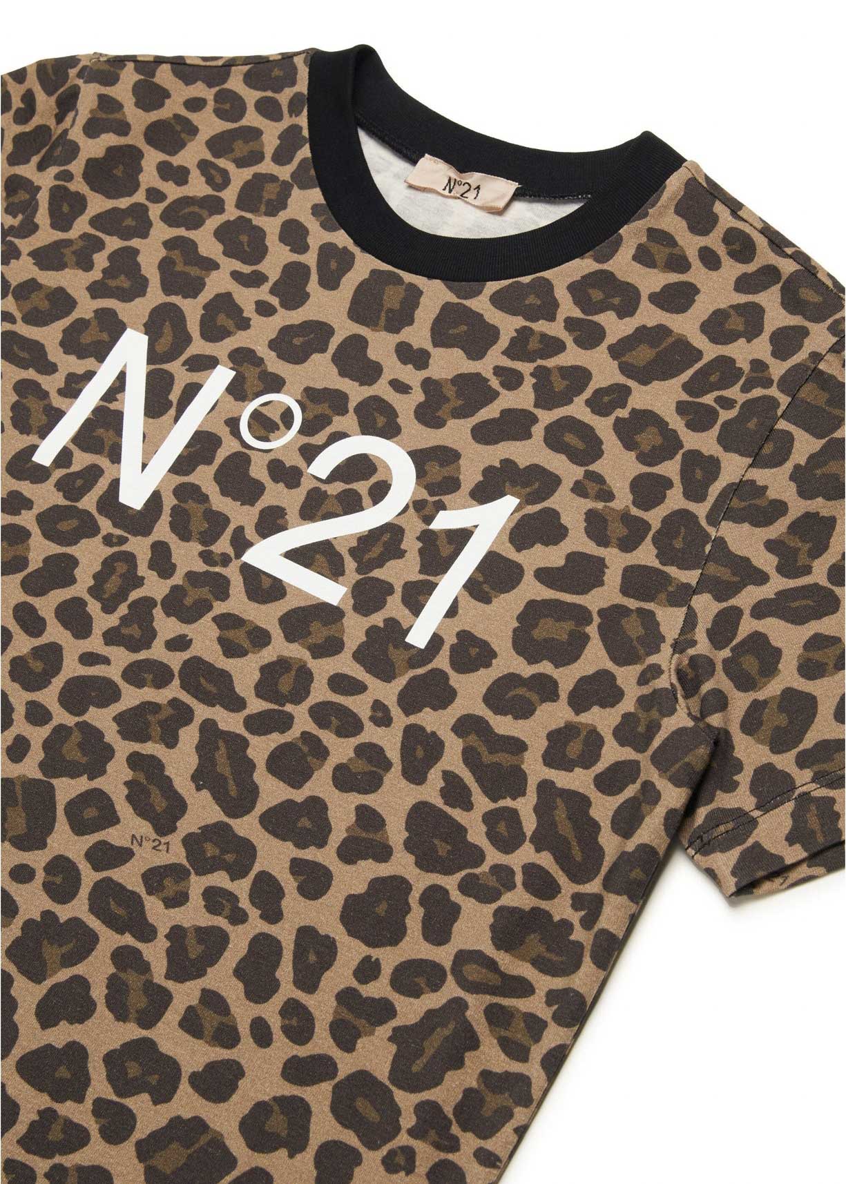 N°21 Kids T-shirt Maculata con Stampa per Bambine (dettaglio)