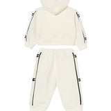 Elisabetta Franchi La Mia Bambina Completo Felpa+Pantalone con Bande Logate per Neonate