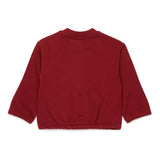 Diesel Kids Felpa Bordeaux con Stampa per Neonate