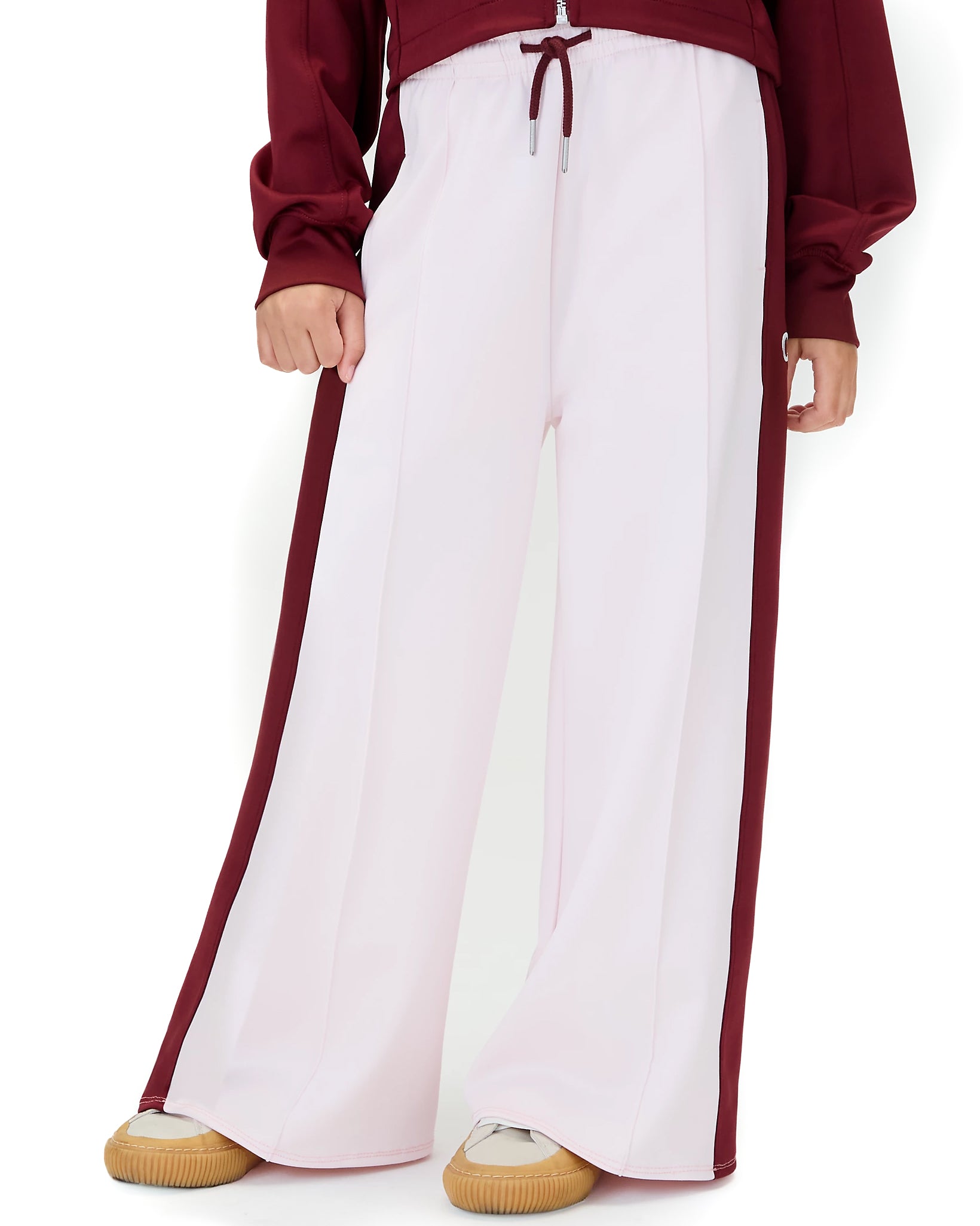 Calvin Klein Kids Pantalone a Zampa Lilla con Dettagli Raspberry Chocolate per Bambine