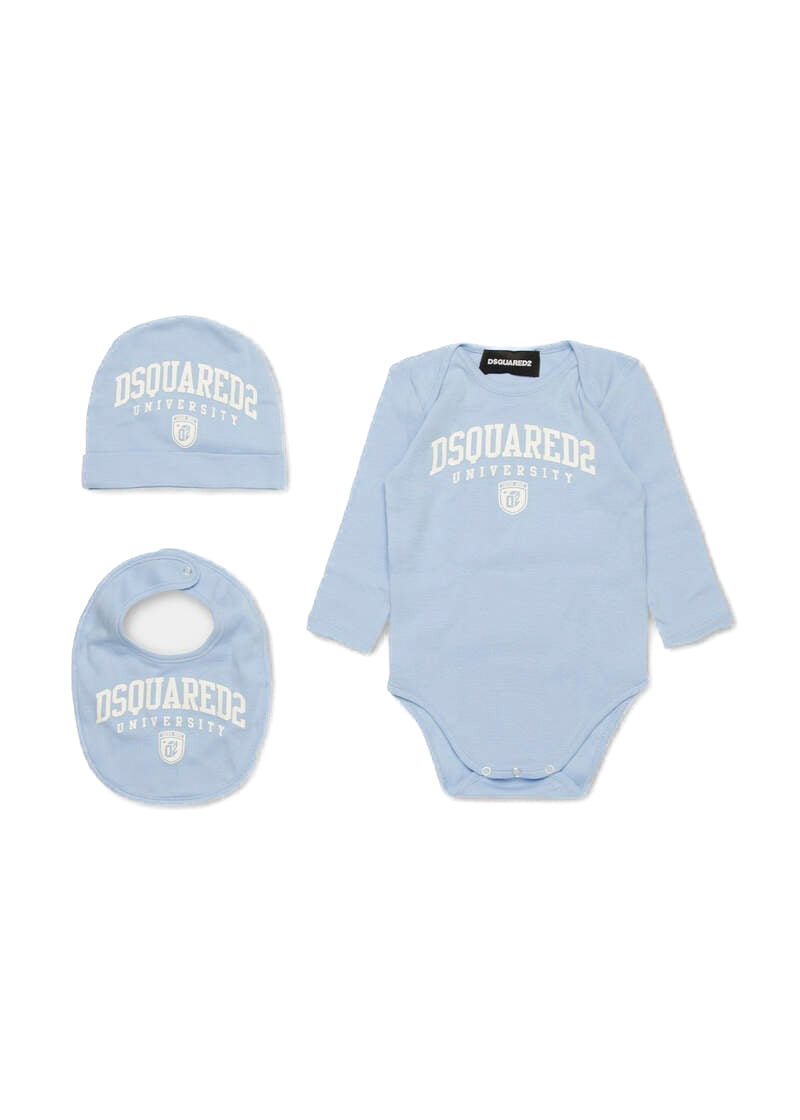 Dsquared2 Kids Set Nascita Celeste per Neonati