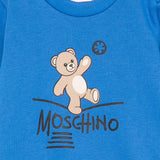 Moschino Kids Felpa Bluette con Stampa Teddy per Neonati