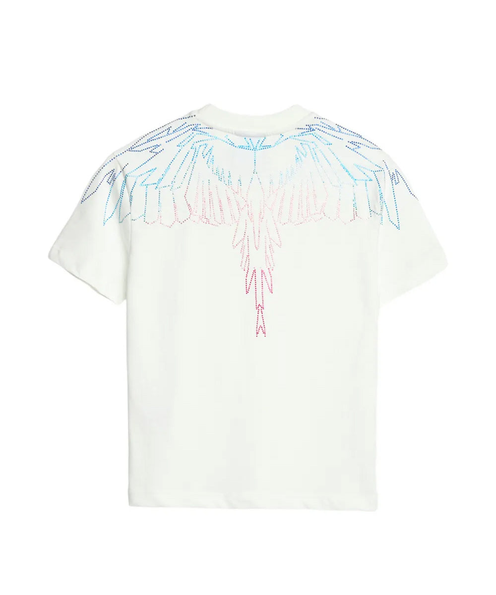 Marcelo Burlon County of Milan Kids T-Shirt Cocco con Stampa Multicolor per Bambini