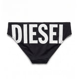 Diesel Kids Costume Slip Nero con Logo per Bambini