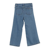 Twinset Kids Pantalone in Denim con Dettagli in Pizzo per Bambine