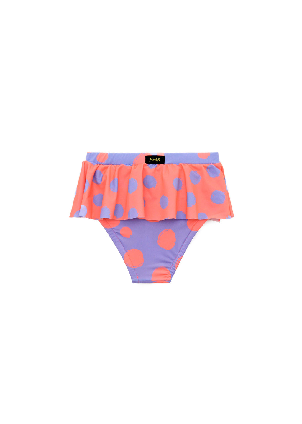 EffeK Purple/Peach Polka Dot Pattern Swimsuit for Baby Girls
