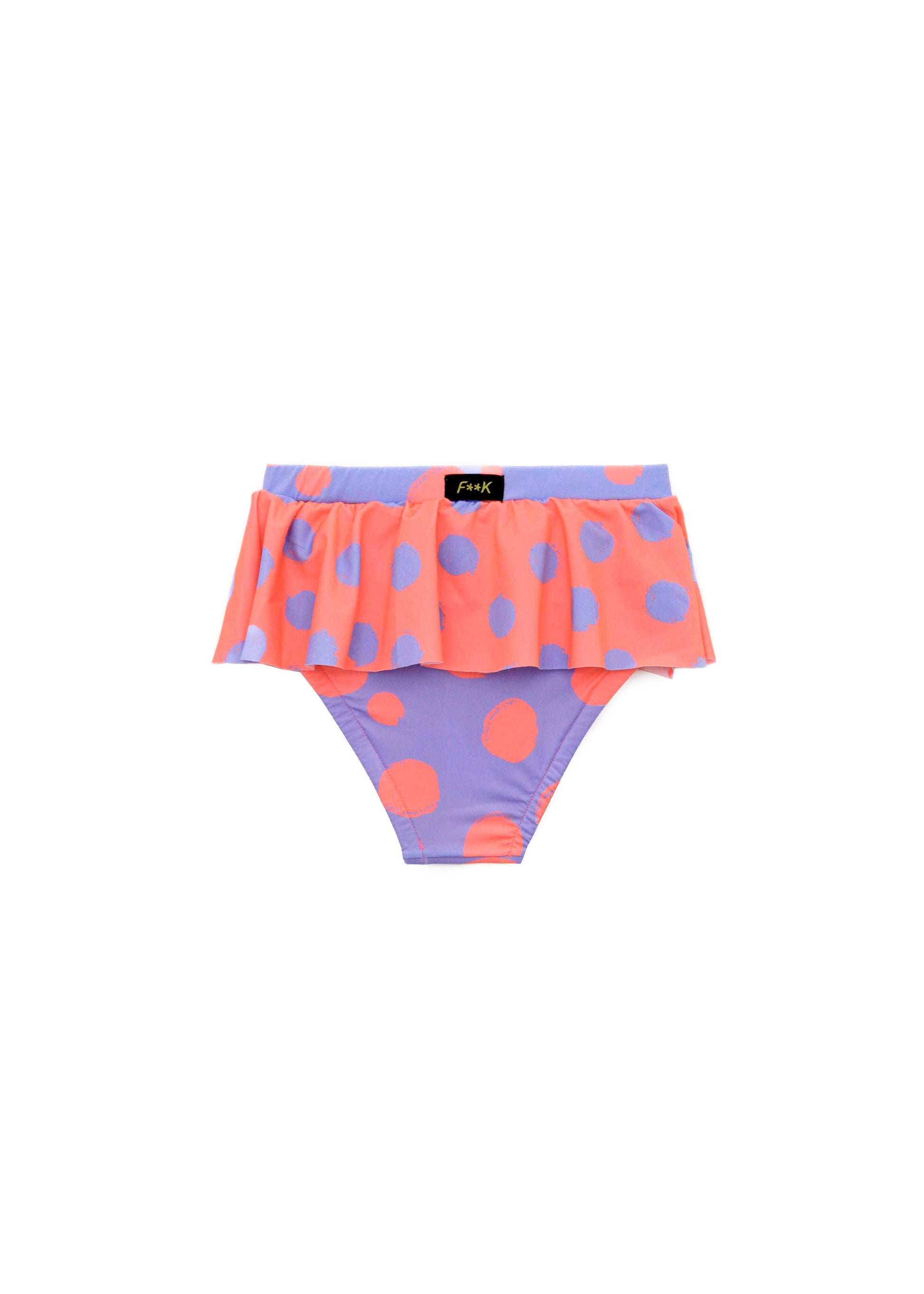EffeK Purple/Peach Polka Dot Pattern Swimsuit for Baby Girls