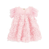 Angel's Face Kids Pennie Abito Rosa con Applicazioni Rose per Neonate