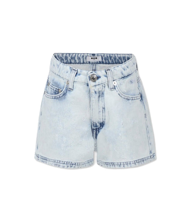 MSGM Kids Shorts Light Denim per Bambine