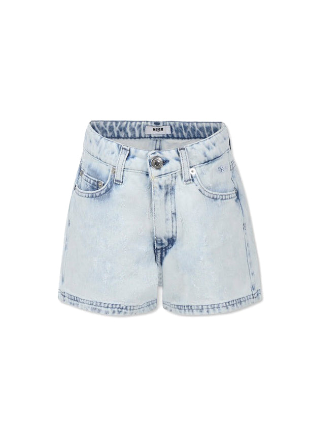MSGM Kids Shorts Light Denim per Bambine