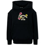 Barrow Kids Felpa con Cappuccio e Stampa Retro per Bambine