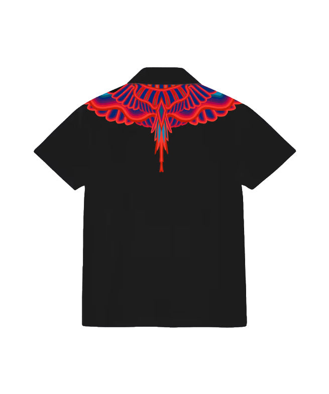 Marcelo Burlon County of Milan Kids Camicia Nero con Stampa per Bambino
