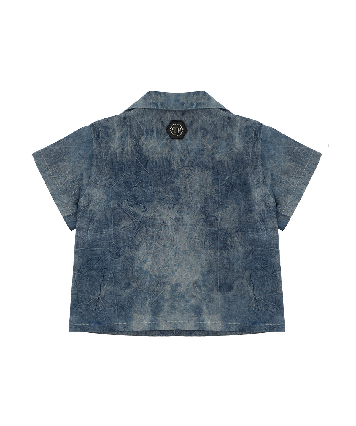 Philipp Plein Kids Camicia in Denim con Applicazione Strass per Bambine