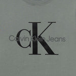 Calvin Klein Kids Felpa Verde Girocollo con Logo per Bambini
 (dettaglio)