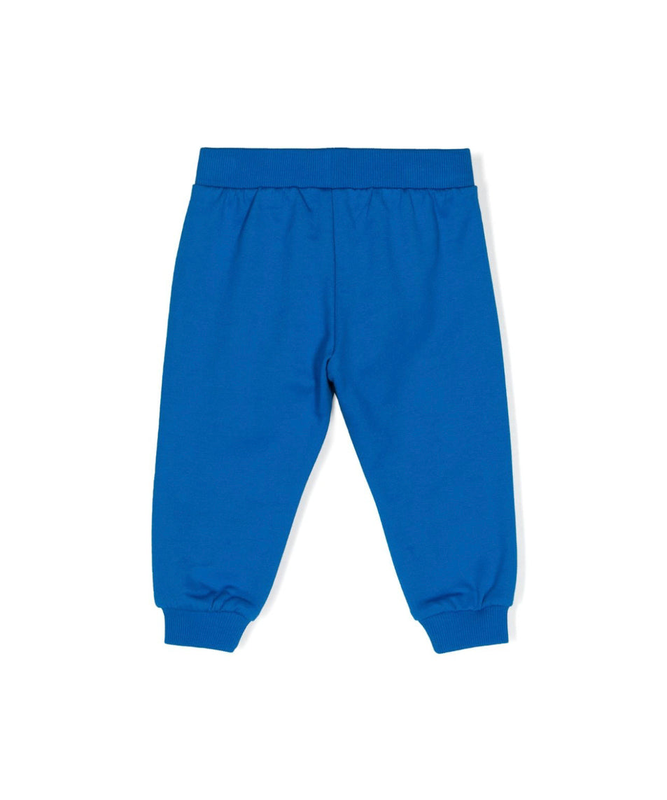 Moschino Kids Pantaloni in Tuta Bluette con Teddy Bear per Neonati (retro)
