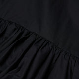 N21 Kids Abito Nero Logo e Colletto Camicia per Bambine