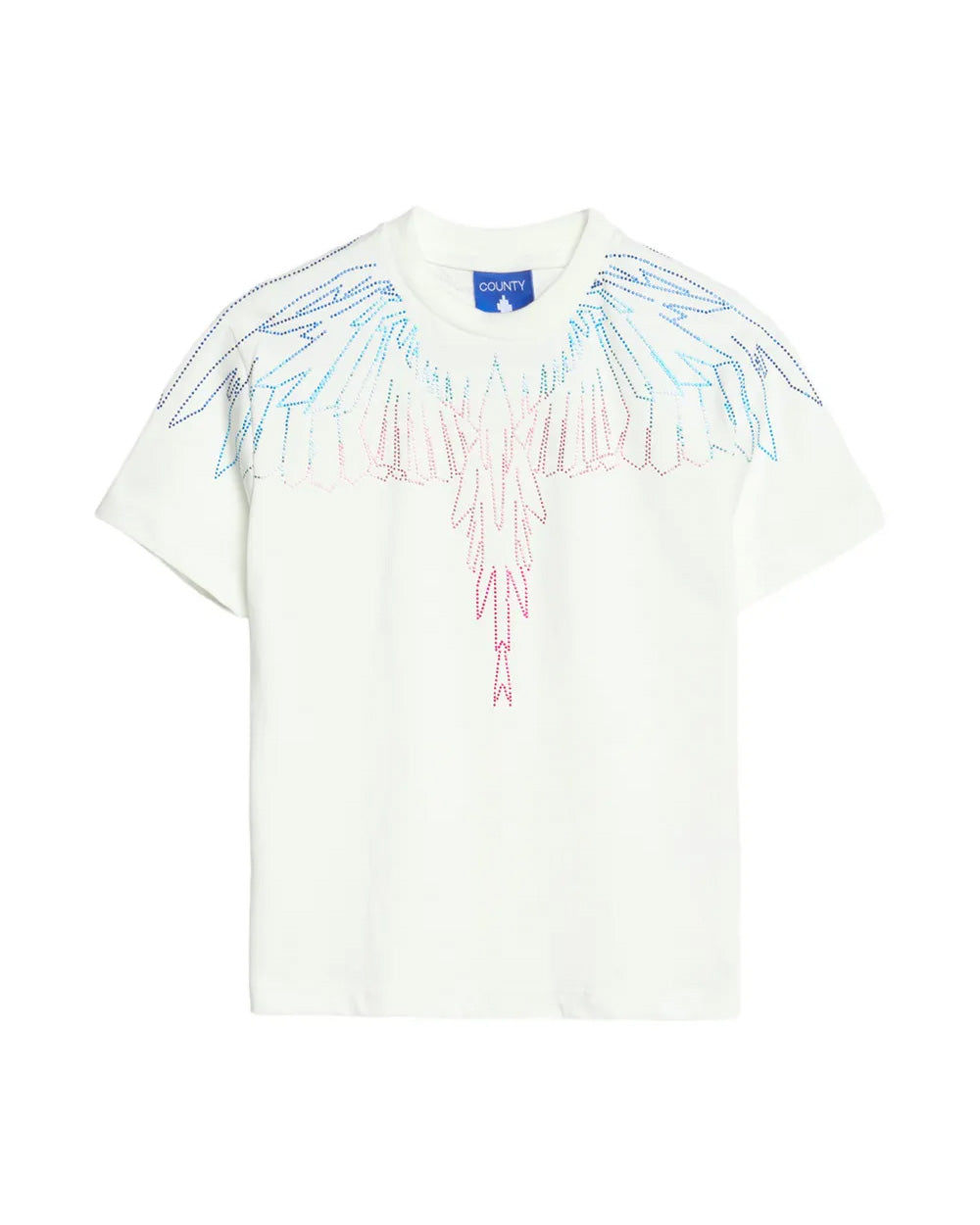 Marcelo Burlon County of Milan Kids T-Shirt Cocco con Stampa Multicolor per Bambini
