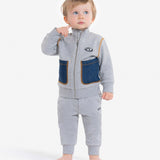 Diesel Kids Felpa con Cappuccio e Zip Grigia per Neonati