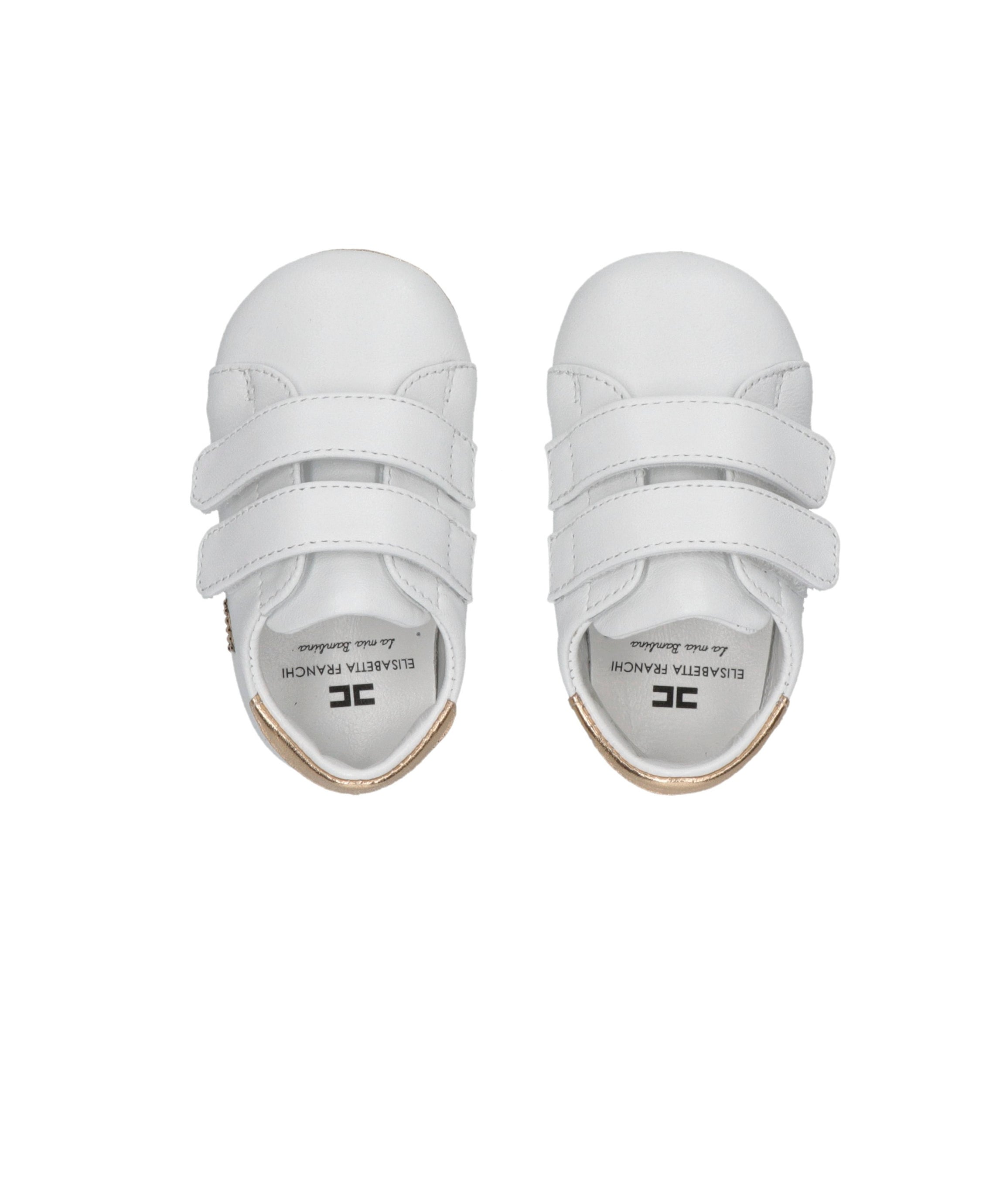 Elisabetta Franchi La Mia Bambina Sneaker Culla Bianco/Oro per Neonate