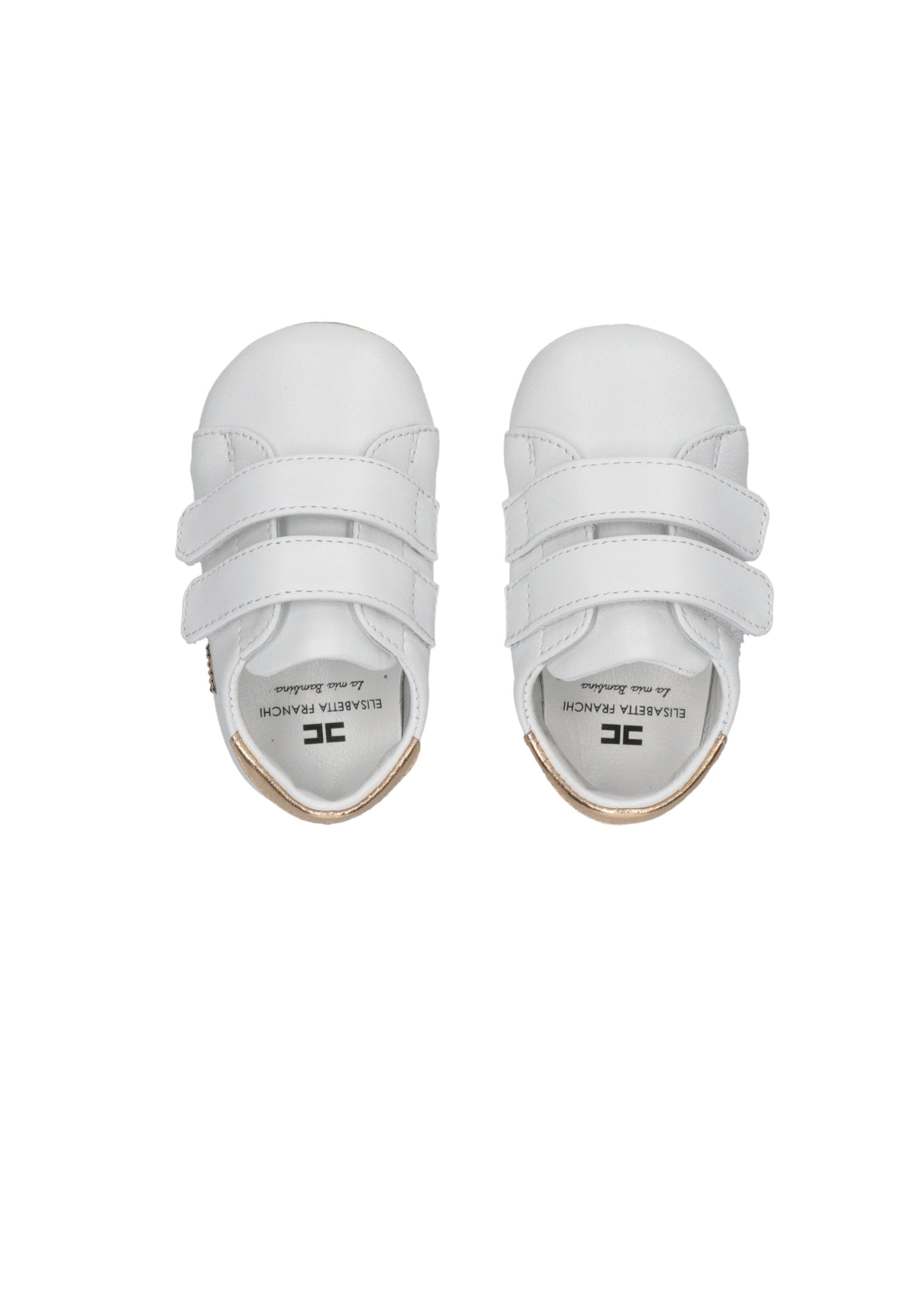 Elisabetta Franchi La Mia Bambina Sneaker Culla Bianco/Oro per Neonate