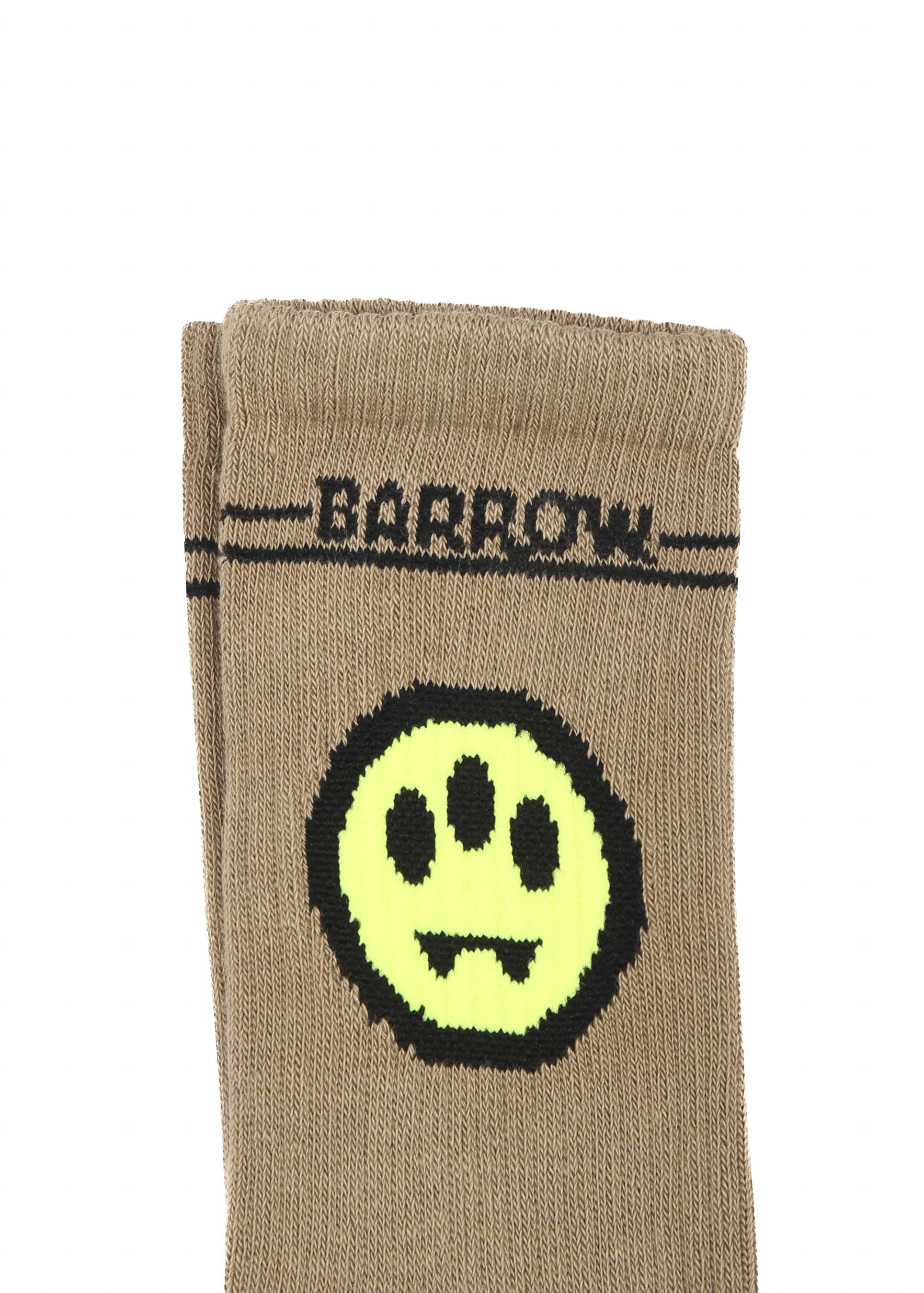 Barrow Kids Brown Smile Print Socks