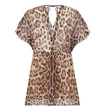 4Giveness Kids Copricostume Caftano Leopardato per Bambine