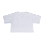 Iceberg Kids T-shirt Crop Bianca con Stampa per Bambine