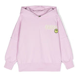 Barrow Kids Felpa con Cappuccio Rosa con Stampa Logo e Pupazzo fronte