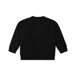 Moschino Kids Felpa Girocollo Nera con Stampa per Neonate