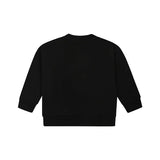 Moschino Kids Felpa Girocollo Nera con Stampa per Neonate