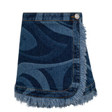 Emilio Pucci Kids Gonna in Denim a Contrasto per Bambine
