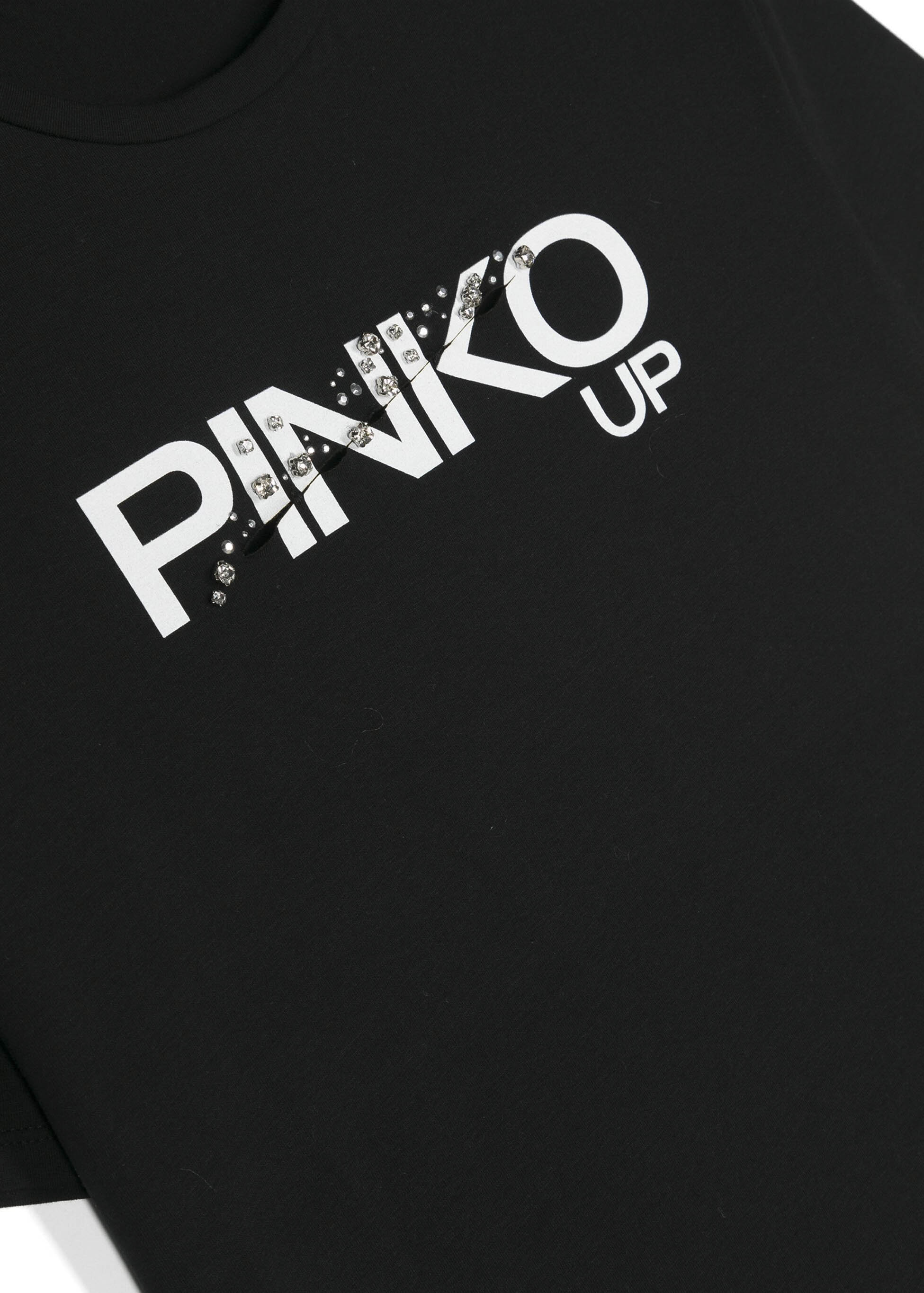 Pinko Kids T-shirt Nera con Stampa Logo 