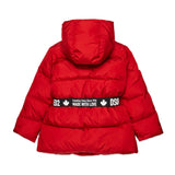 Dsquared2 Kids Giubbino Trapuntato Rosso Avvitato per Bambine