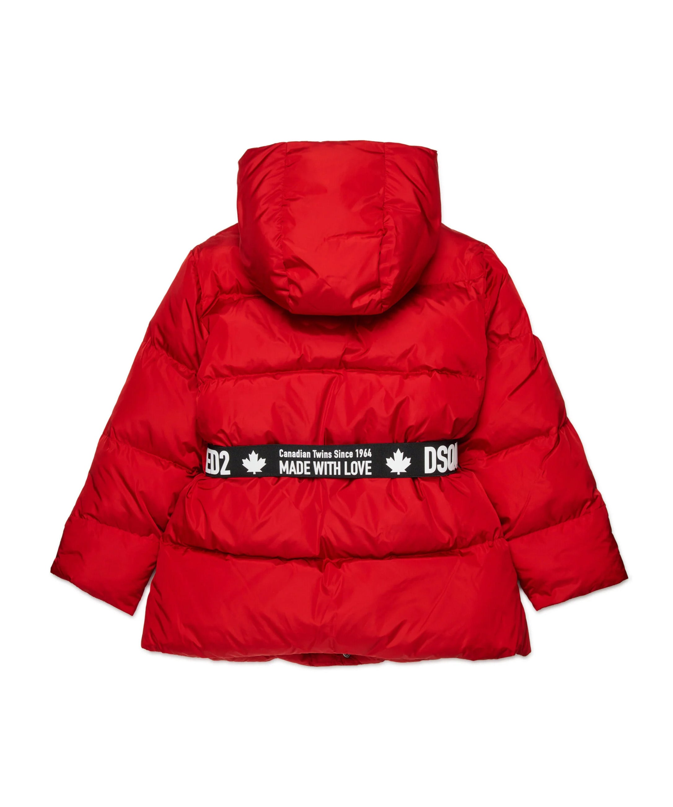 Dsquared2 Kids Giubbino Trapuntato Rosso Avvitato per Bambine