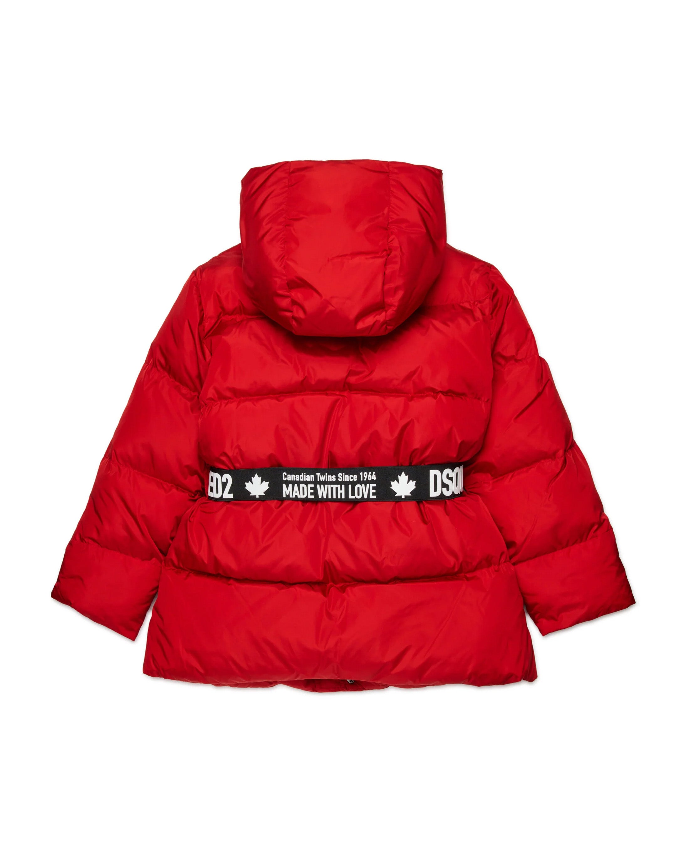 Dsquared2 Kids Giubbino Trapuntato Rosso Avvitato per Bambine